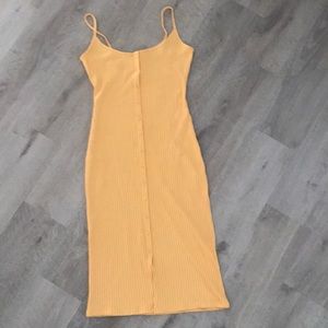 Zara orange midi dress